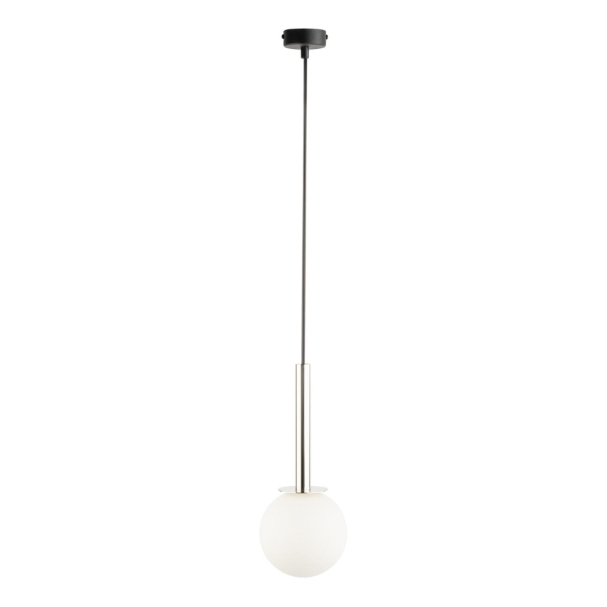 Pendel DAISY 1xG9/12W/230V diameter 14 cm skinnende krom/sort/hvid