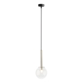 Pendel DAISY 1xG9/12W/230V diameter 14 cm skinnende krom/sort/transparent