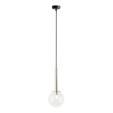 Pendel DAISY 1xG9/12W/230V diameter 14 cm skinnende krom/sort/transparent