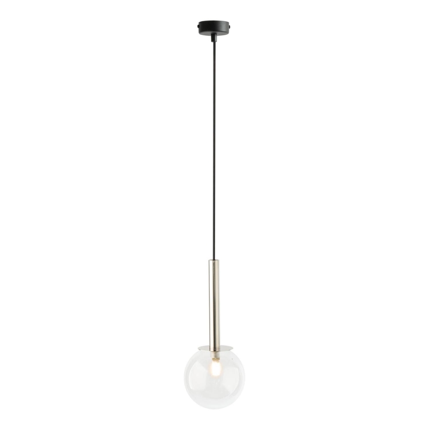 Pendel DAISY 1xG9/12W/230V diameter 14 cm skinnende krom/sort/transparent