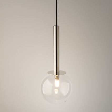 Pendel DAISY 1xG9/12W/230V diameter 14 cm skinnende krom/sort/transparent