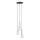 Pendel DAISY 3xG9/12W/230V diameter 27 cm skinnende krom/sort/hvid