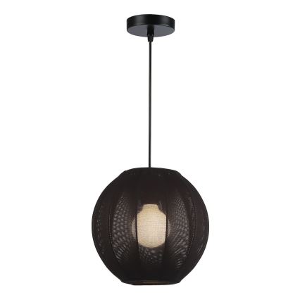 Pendel DANA med ledning 1xE27/15W/230V Ø 25 cm sort
