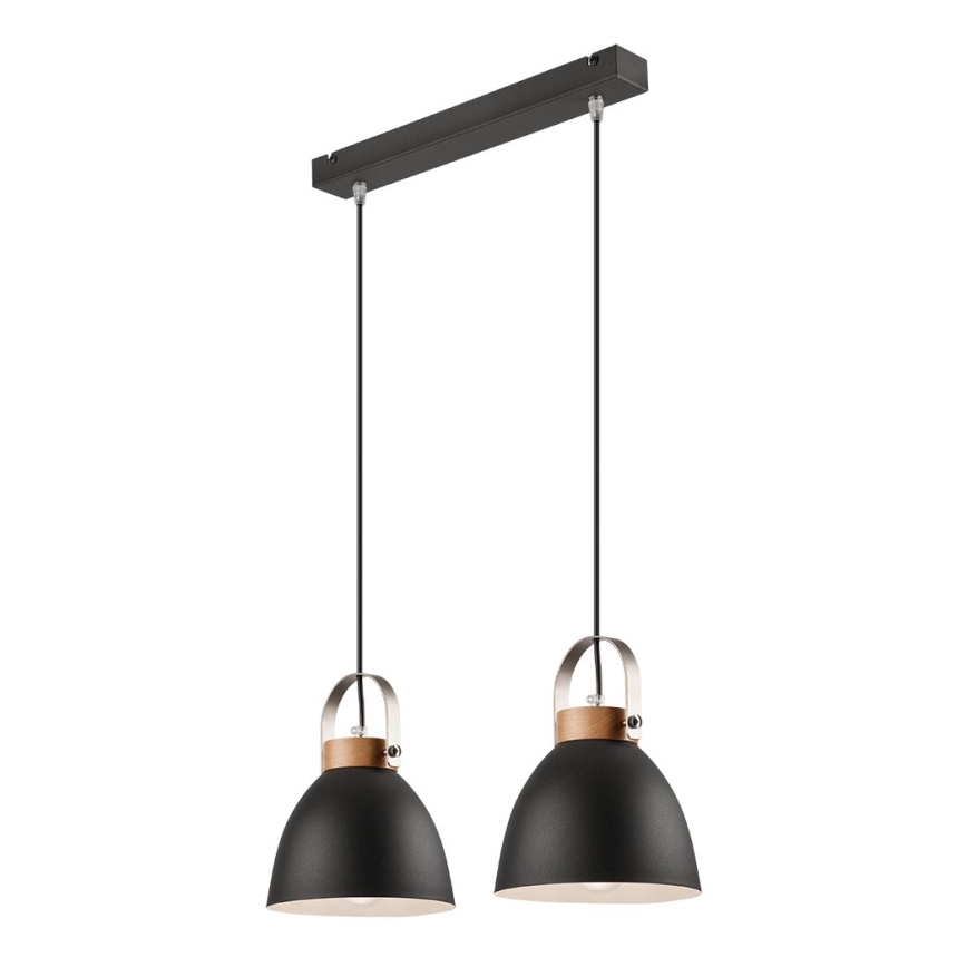 Pendel DANIELLE 2xE27/60W/230V bøg