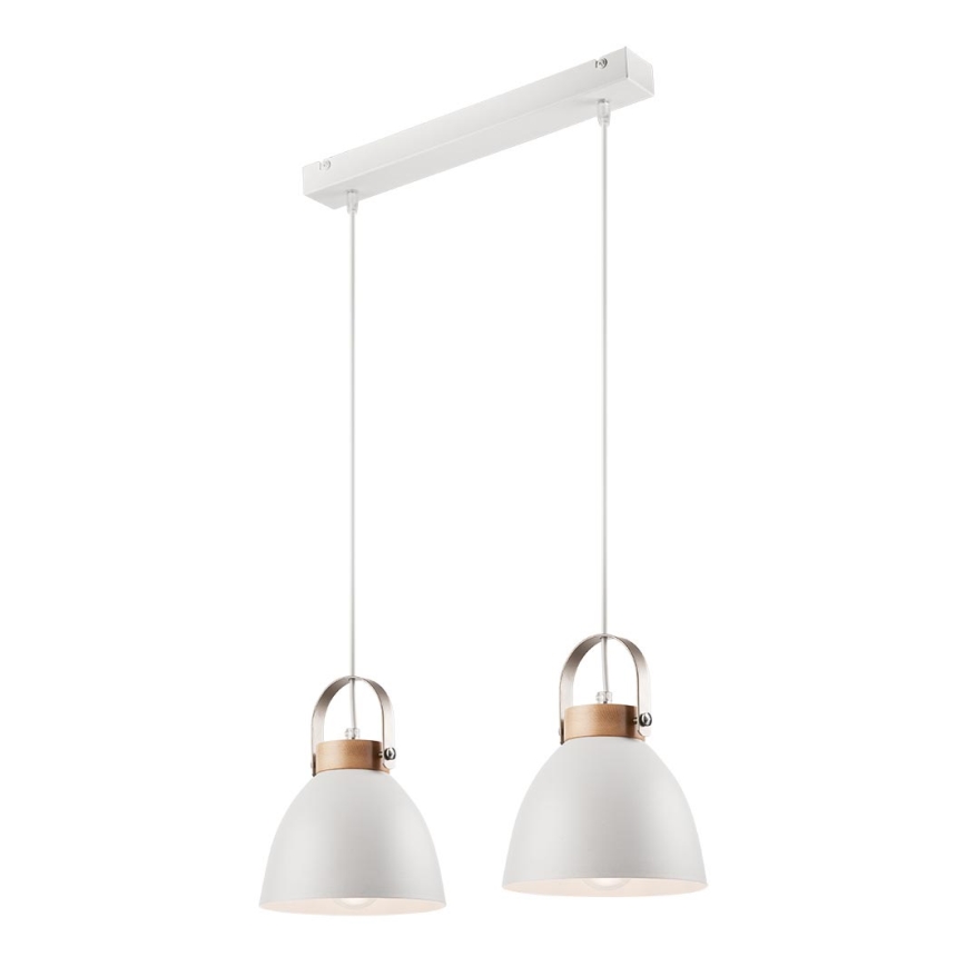 Pendel DANIELLE 2xE27/60W/230V bøg