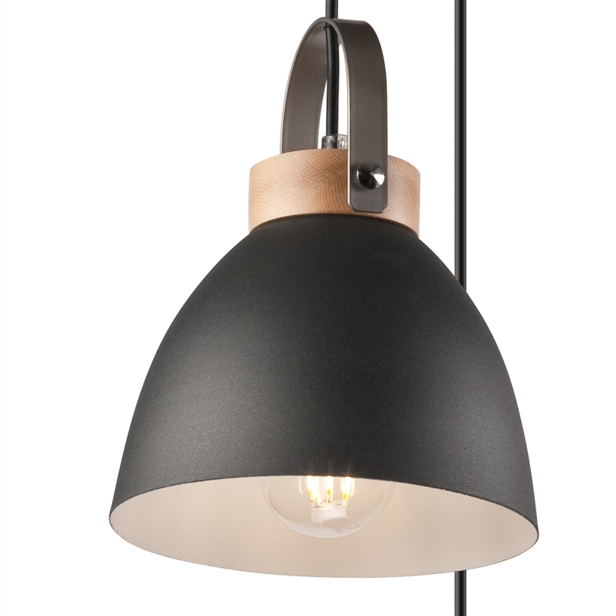 Pendel DANIELLE 3xE27/60W/230V bøg