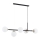 Pendel DANSA 5xE14/10W/230V sort/guldfarvet