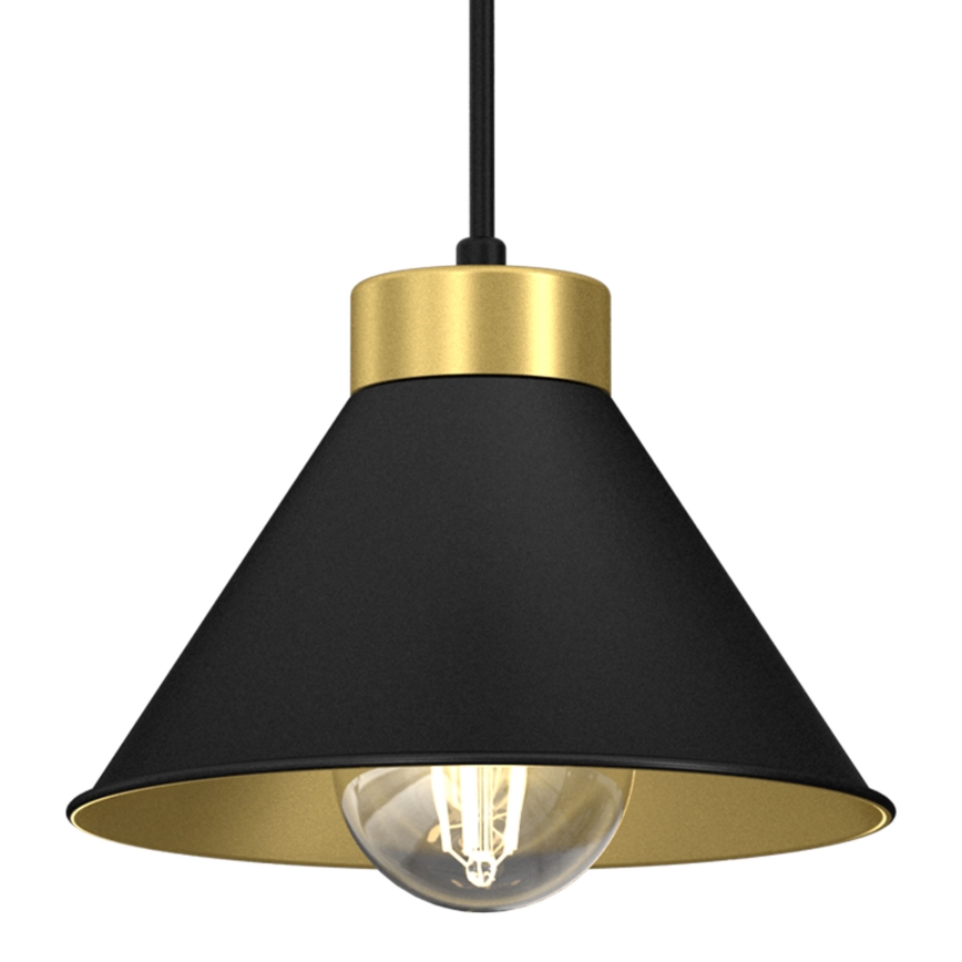 Pendel DEMET 5xE27/60W/230V sort/gylden