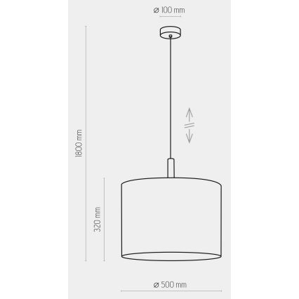 Pendel DEVA 1xE27/25W/230V hvid