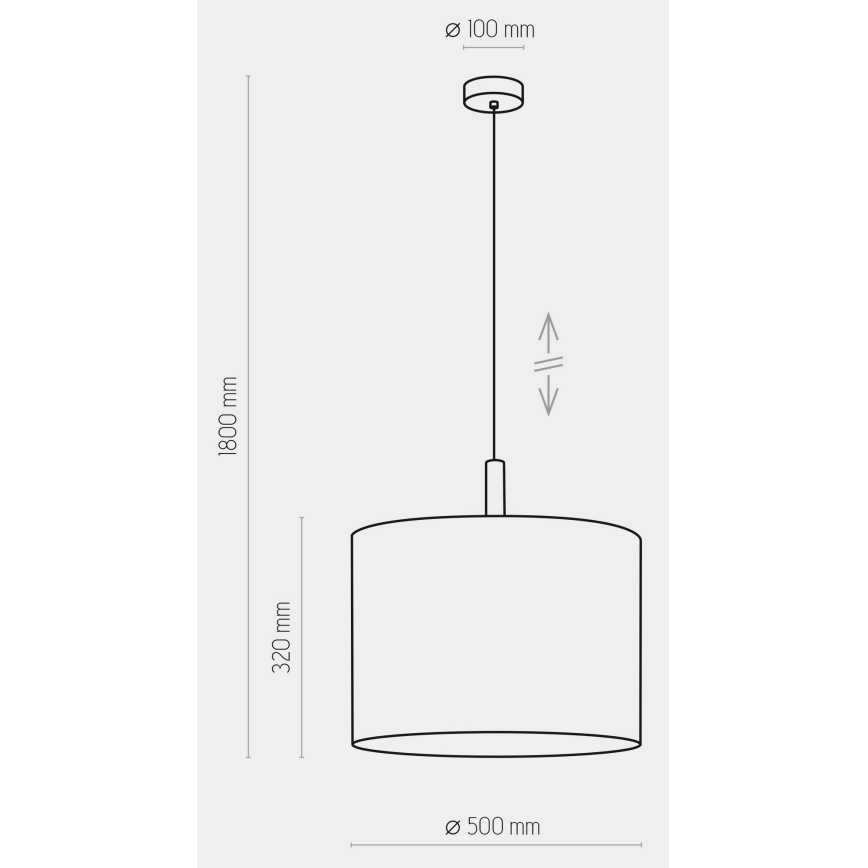 Pendel DEVA 1xE27/25W/230V hvid