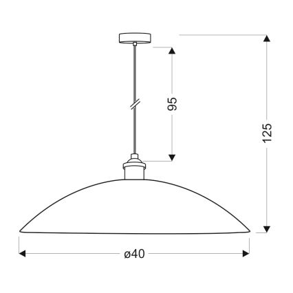 Pendel DEXTER 1xE27/60W/230V