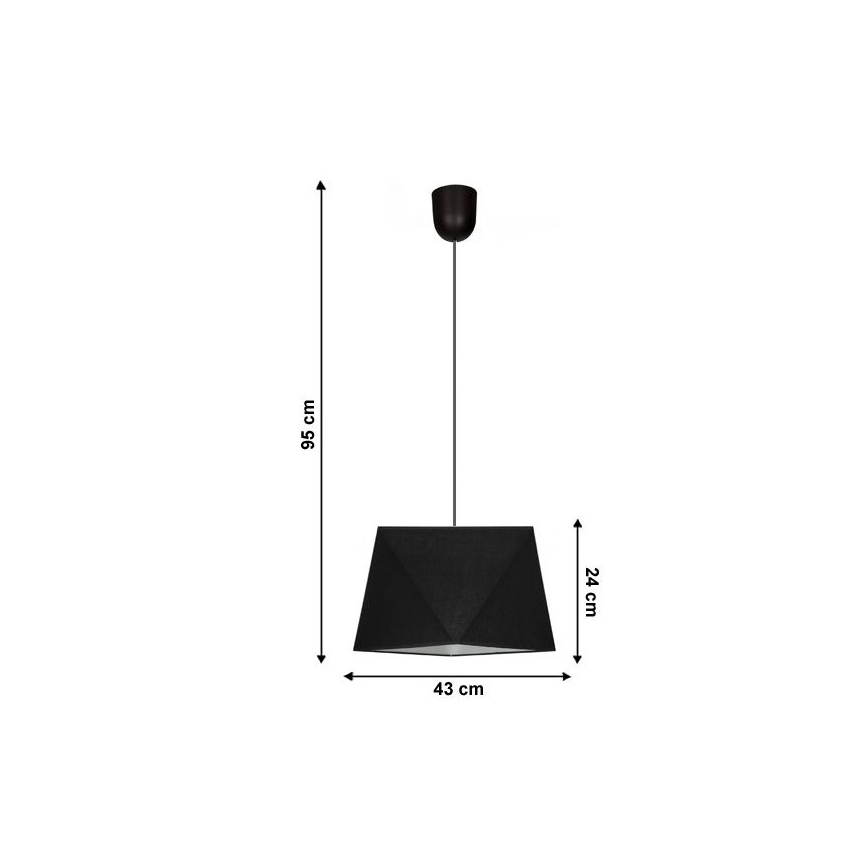 Pendel DIAMENT 1xE27/60W/230V sort