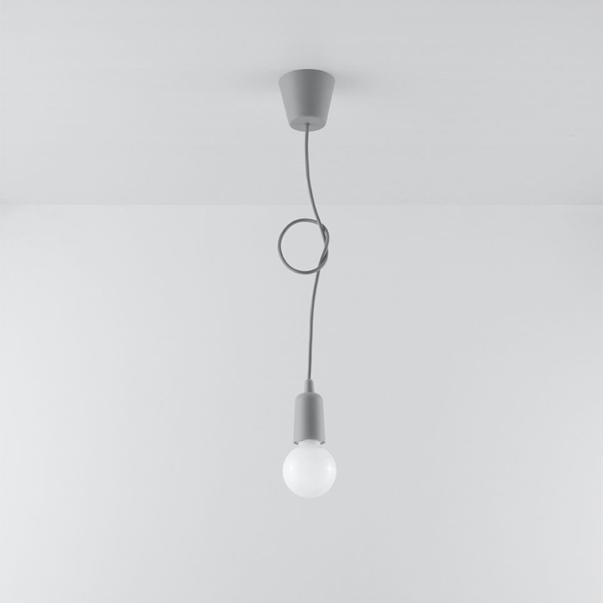 Pendel DIEGO 1xE27/60W/230V grå
