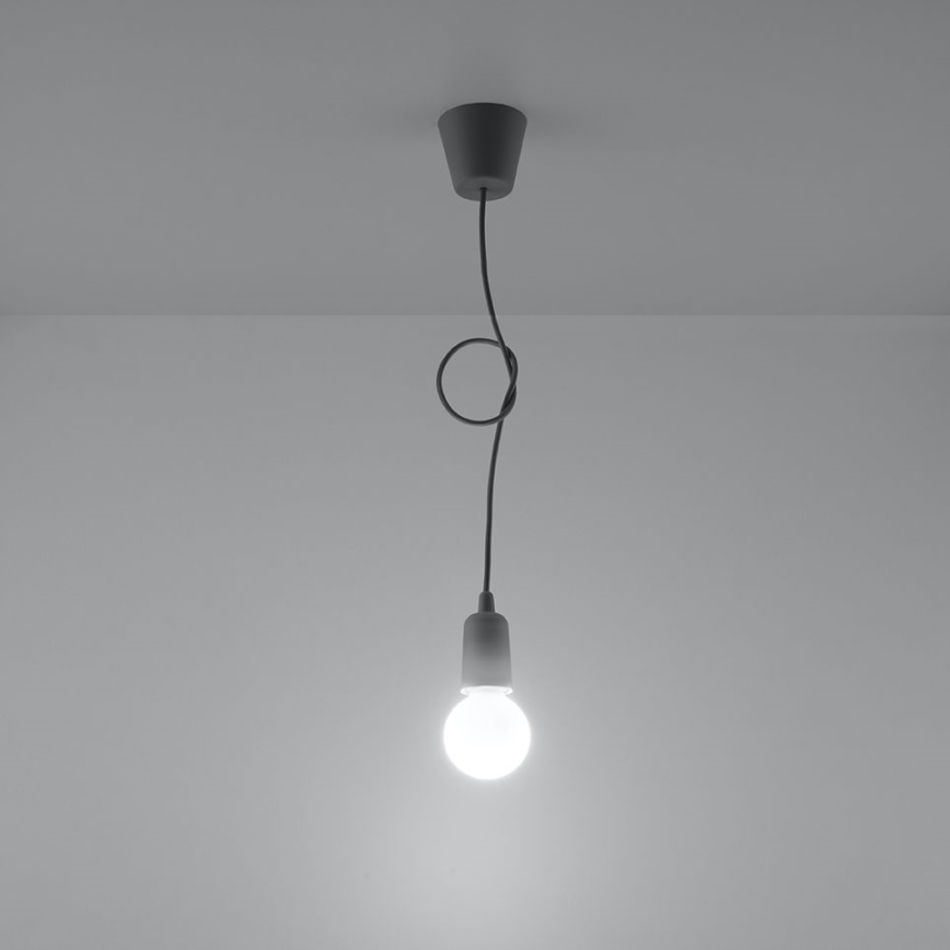 Pendel DIEGO 1xE27/60W/230V grå