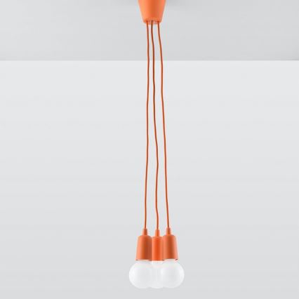 Pendel DIEGO 3xE27/60W/230V orange
