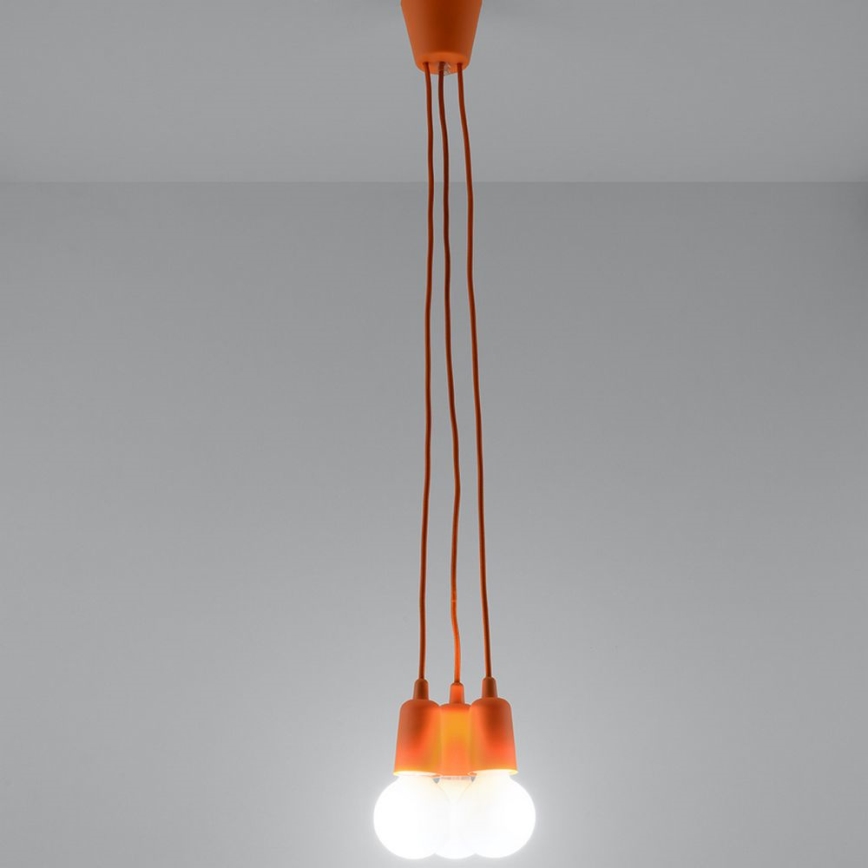 Pendel DIEGO 3xE27/60W/230V orange