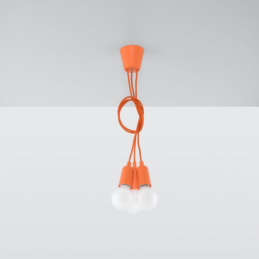 Pendel DIEGO 3xE27/60W/230V orange