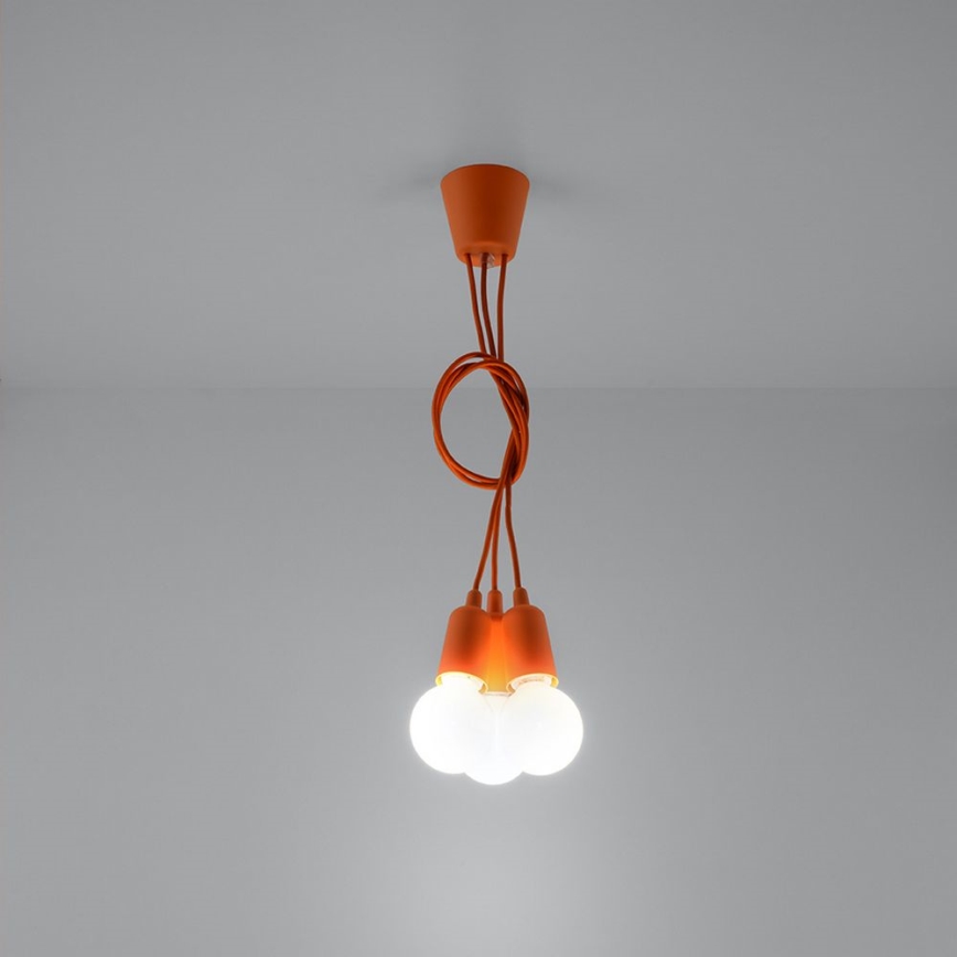 Pendel DIEGO 3xE27/60W/230V orange