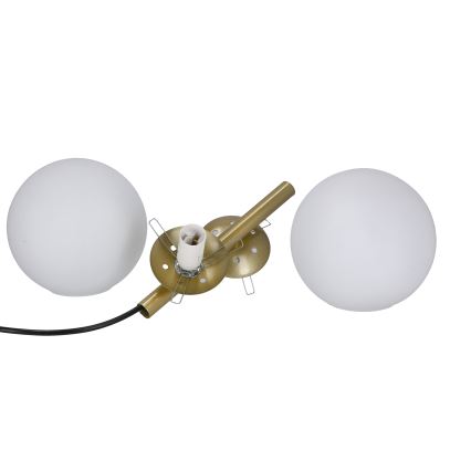 Pendel DUO 2xE14/40W/230V gylden/sort
