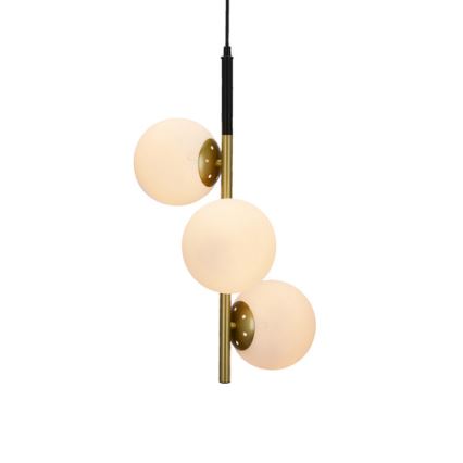 Pendel DUO 3xE14/40W/230V gylden/sort