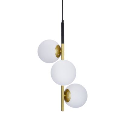 Pendel DUO 3xE14/40W/230V gylden/sort
