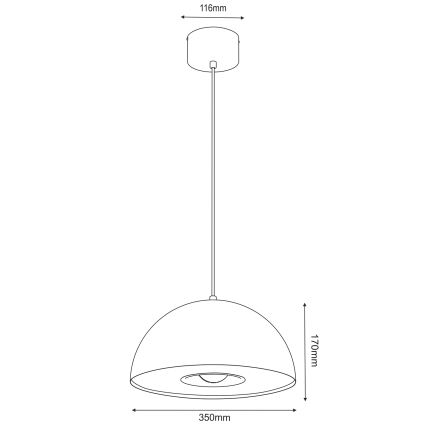 Pendel ELGUND 1xE27/15W/230V beige