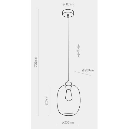 Pendel ELIO 1xE27/15W/230V blå