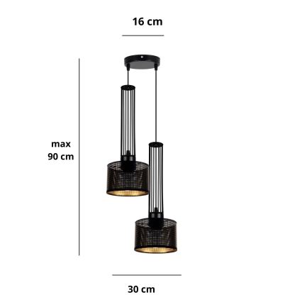 Pendel ELIS 2xE27/60W/230V diameter 30 cm