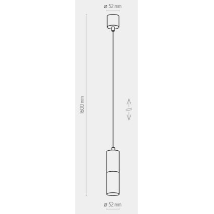 Pendel ELIT 1xGU10/10W/230V sort