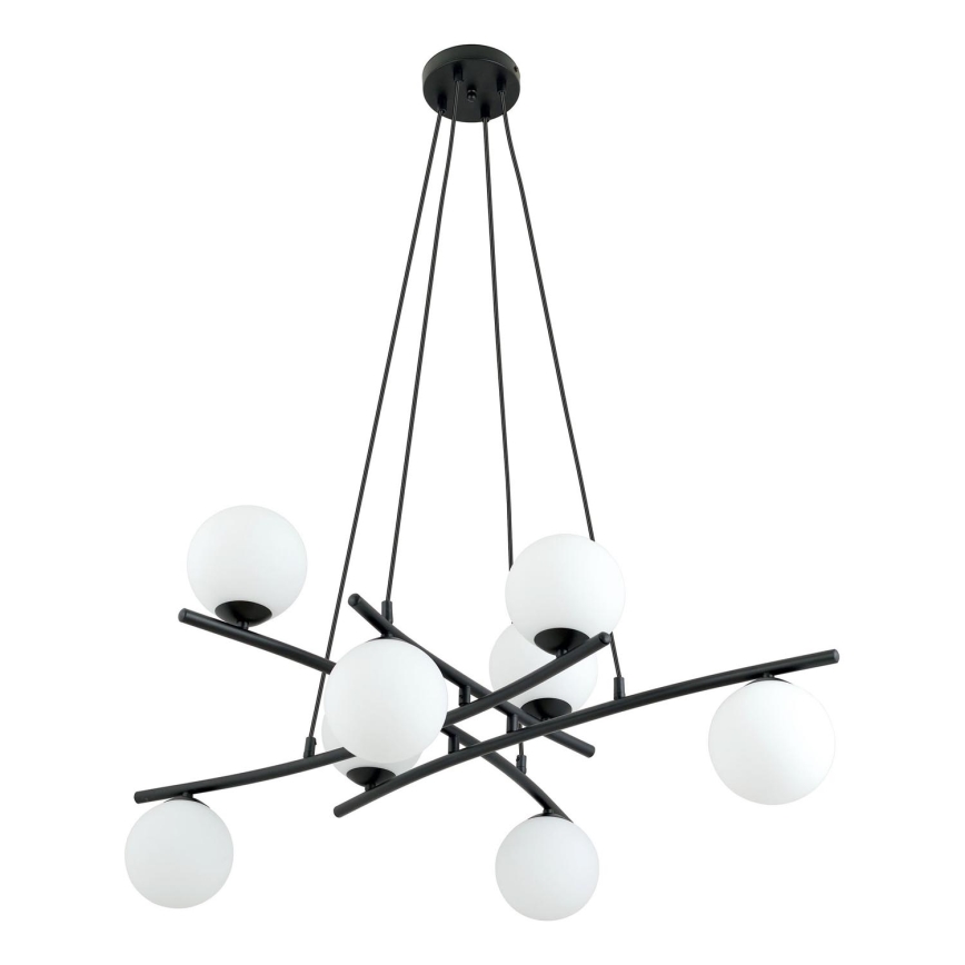 Pendel ESSA 8xE14/10W/230V sort/hvid