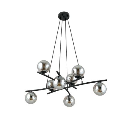 Pendel ESSA 8xE14/10W/230V sort/røget