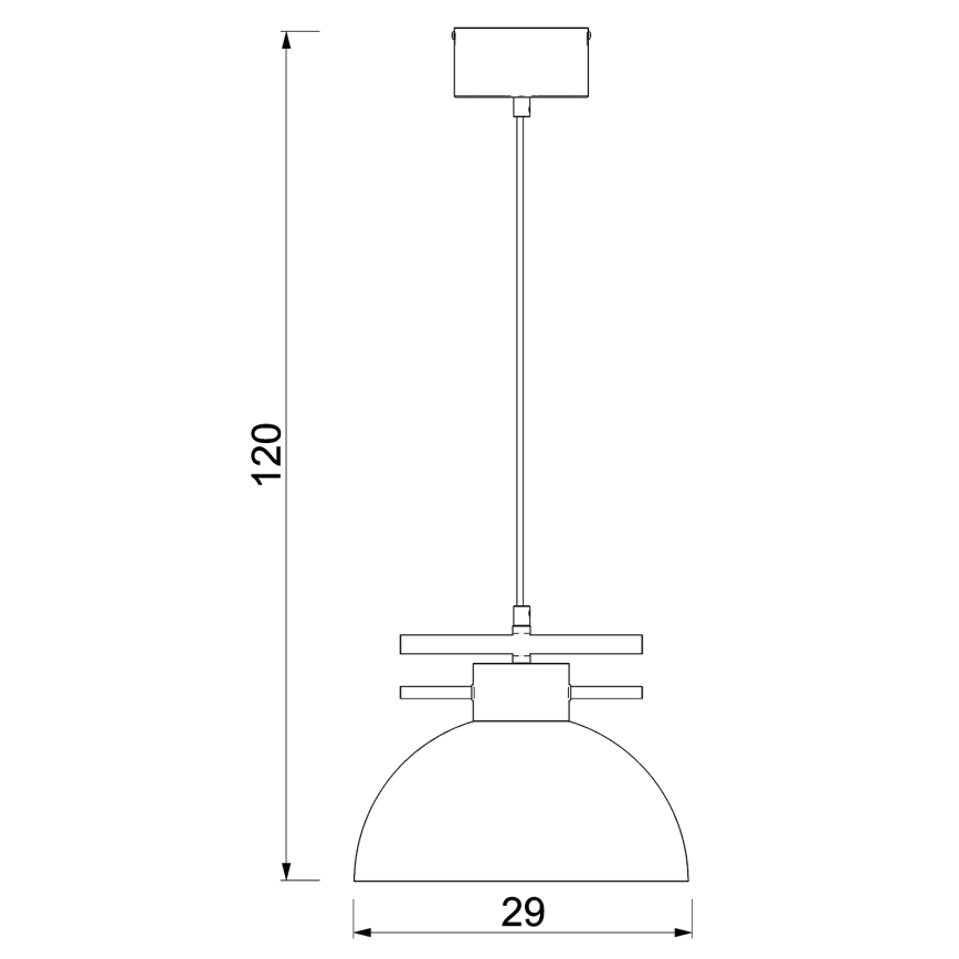 Pendel ESTATE 1xE27/15W/230V sort
