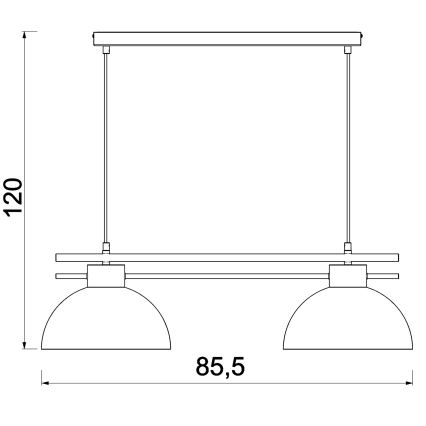 Pendel ESTATE 2xE27/15W/230V sort