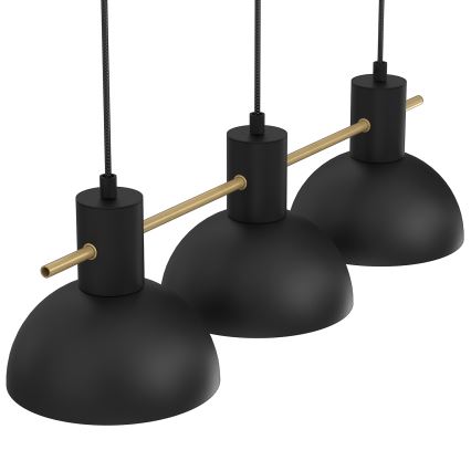 Pendel ESTATE MINI 3xE27/15W/230V sort