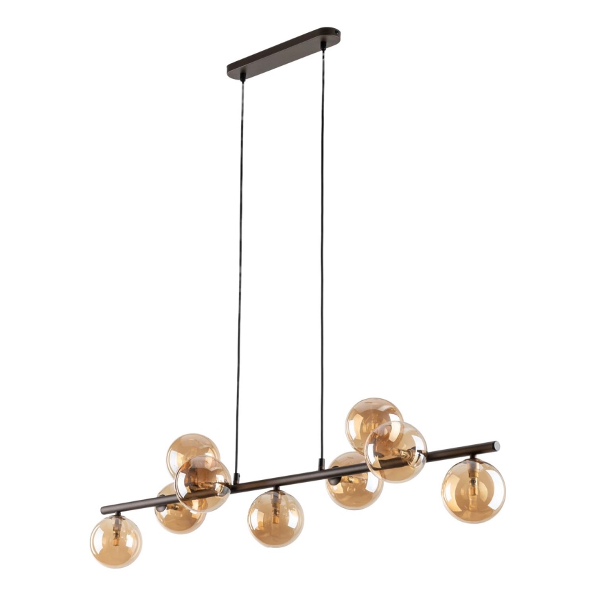 Pendel ESTERA 9xG9/6W/230V brun/røget beige