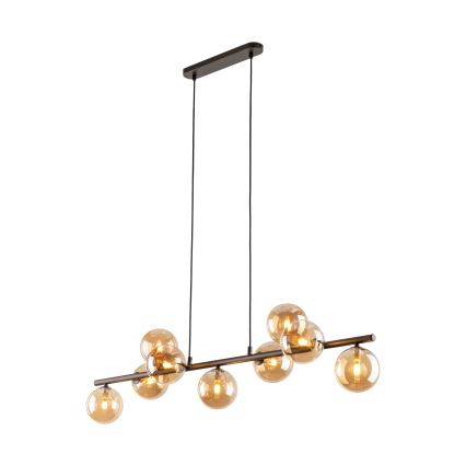 Pendel ESTERA 9xG9/6W/230V brun/røget beige
