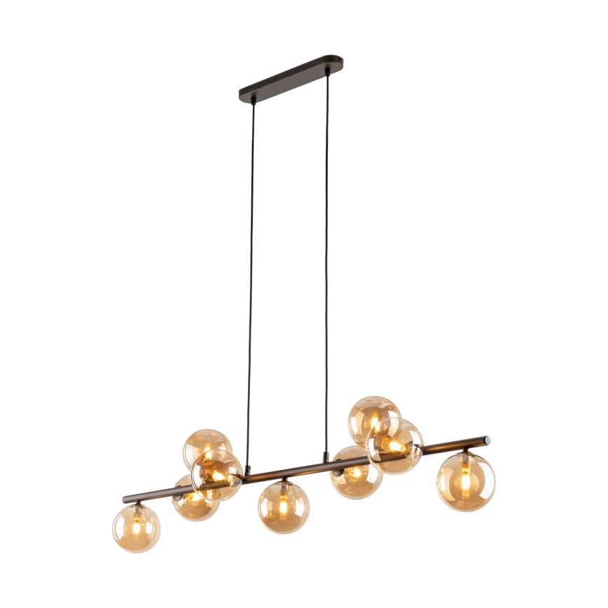 Pendel ESTERA 9xG9/6W/230V brun/røget beige