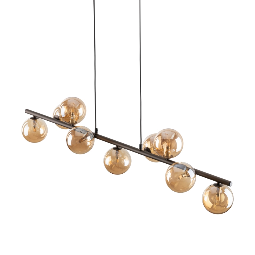 Pendel ESTERA 9xG9/6W/230V brun/røget beige