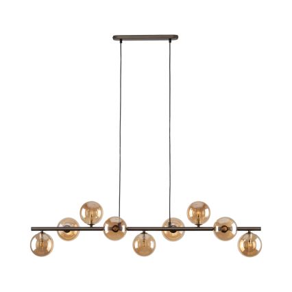 Pendel ESTERA 9xG9/6W/230V brun/røget beige