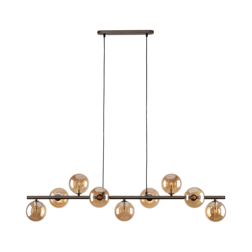 Pendel ESTERA 9xG9/6W/230V brun/røget beige