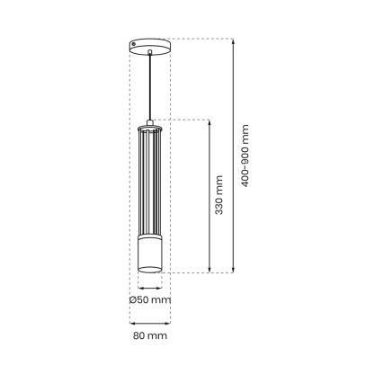 Pendel ESTILO 1xGU10/40W/230V sort