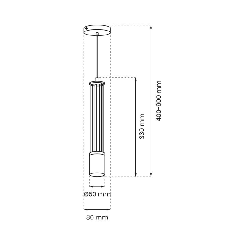 Pendel ESTILO 1xGU10/40W/230V sort