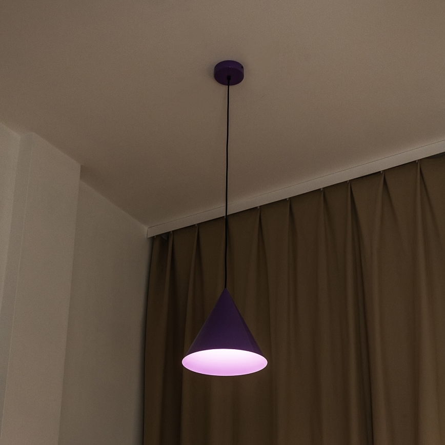 Pendel ETNA 1xE27/15W/230V Ø 25 cm lilla