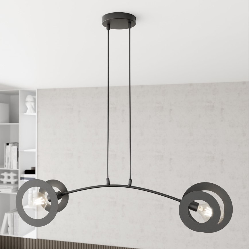 Pendel EUFORIA 2xE27/15W/230V sort
