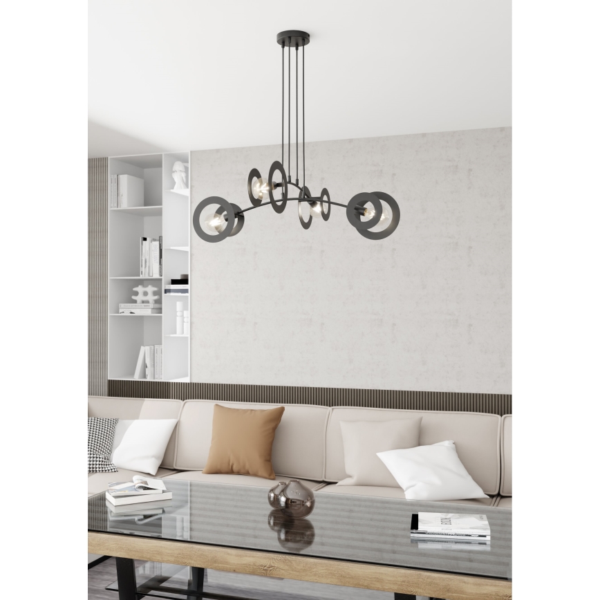 Pendel EUFORIA 4xE27/15W/230V sort