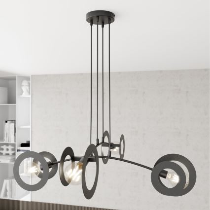 Pendel EUFORIA 4xE27/15W/230V sort