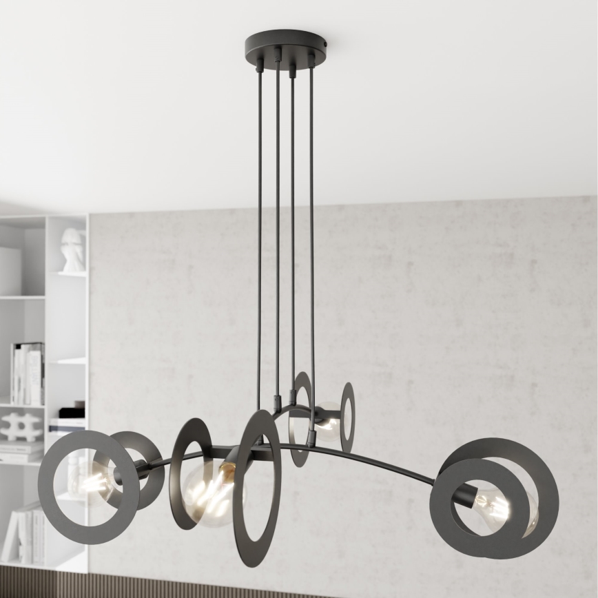 Pendel EUFORIA 4xE27/15W/230V sort