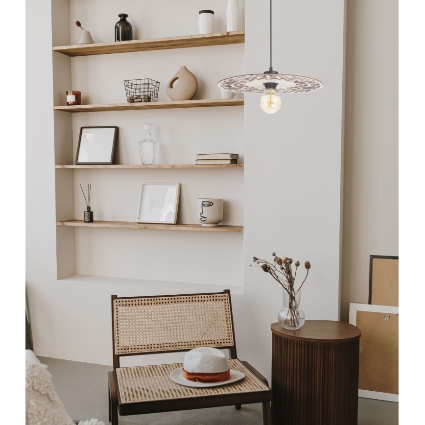 Pendel FALCO 1xE27/60W/230V diameter 40 cm beige