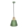 Pendel FARO 1xE27/40W/230V grøn/bøg