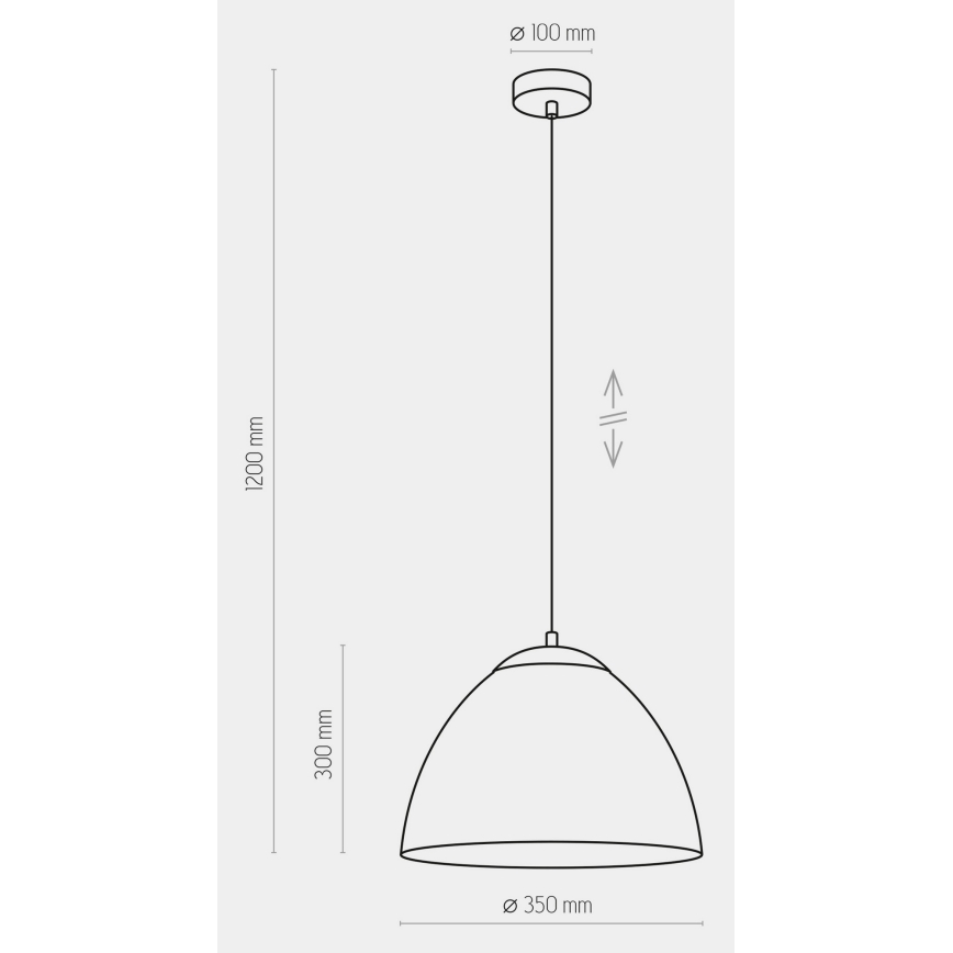 Pendel FARO 1xE27/60W/230V grå